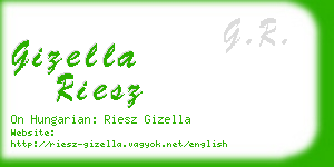 gizella riesz business card